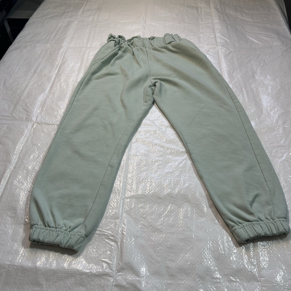 Zara Kids Sage Green Elastic Waist Joggers - Size 9 (134 cm)